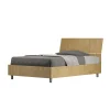 Ityhome Lit sans sommier 120x200 Tête de lit inclinée Demas chêne