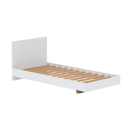 Bb Loisir Lit simple 1 place 90x190cm Blanc avec sommier LIFA