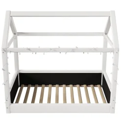 Okwish Lit Simple 90 x 200 cm - Canapé-Lit avec Éclairage LED Intégré, Gain de Place pour Chambre, Bois Massif, Sans Matelas, Beige Clearance
