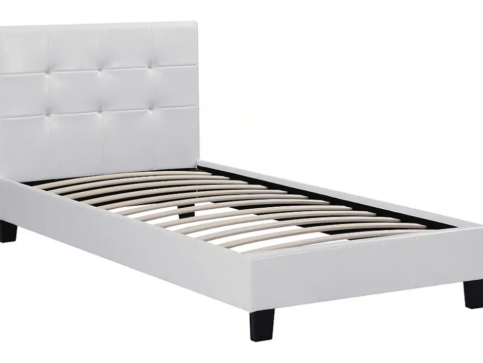 Habitat Et Jardin Lit simple en pvc "Julia" 90 x 190 cm Blanc New