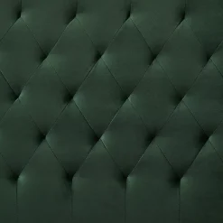 Idimex Lit simple GLAMOUR, 90x190 cm, capitonné avec sommier, revêtement en velours vert