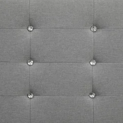 Idimex Lit simple JOLIEN, 120 x 190 cm, capitonné avec sommier, revêtement en tissu gris Sale