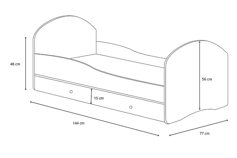 Kobi Lit simple Luk140x70 avec tiroir Discount