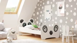 Enfant Kobi Lit simple Panda 160x80 avec matelas
