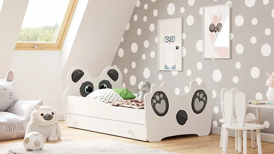 Kobi Lit simple Panda 140x70 avec tiroir