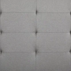 Idimex Lit simple REVE, 90 x 190 cm, capitonné avec sommier, revêtement en tissu gris Sale
