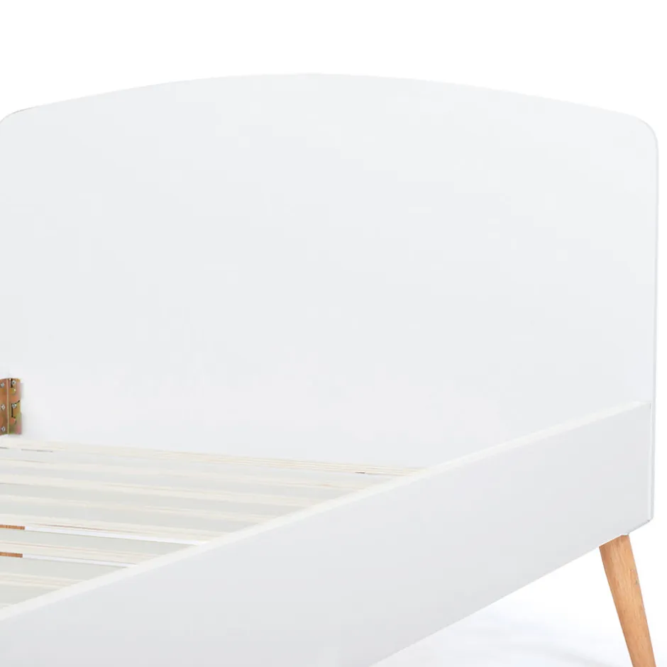 IDMarket Lit simple scandinave 90 x 190 CM SOREN bois et blanc