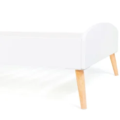 IDMarket Lit simple scandinave 90 x 190 CM SOREN bois et blanc