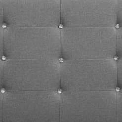 Idimex Lit simple TICO, 90 x 190 cm, capitonné avec sommier, revêtement en tissu gris Outlet