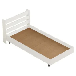 [En.Casa] Lit simple Vesanto 100 x 200 cm blanc noir en.casa