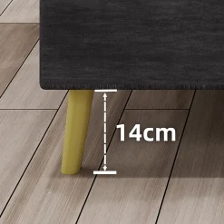 Okwish Lit Simple 90x200 cm - Lit Enfant avec Tête Cartoon Capitonnée et Cadre Bas, Velours Gris, sans Matelas Discount