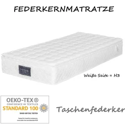 Okwish Lit simple 90x200 cm - Lit rembourré avec tête de lit capitonnée - Lin - Matelas Inclus - Gris-Beige
