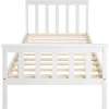 Blackcolors Lit Simple 90x200cm Bois Tête De Lit Pin Blanc