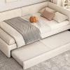 Fortuna lai Lit Simple 90x200cm, Canapé-Lit avec Lit Escamotable, Minimalisme, Gris Clearance