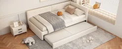 Fortuna lai Lit Simple 90x200cm, Canapé-Lit avec Lit Escamotable, Minimalisme, Gris Clearance