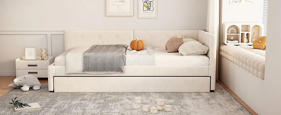 Fortuna lai Lit Simple 90x200cm, Canapé-Lit avec Lit Escamotable, Minimalisme, Gris Clearance