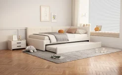 Fortuna lai Lit Simple 90x200cm, Canapé-Lit avec Lit Escamotable, Minimalisme, Gris Clearance