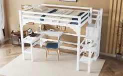 Enfant Fortuna lai Lit Simple 90x200cm, Canapé-Lit, Éclairage Ambiant, Rangement, Naturel