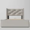 Blackcolors Lit Simple 90X200Cm Hydraulique Coton Gris