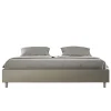 Ityhome Lit sommier avec sommier capitonné 180x210 cappuccino simili cuir Azelia
