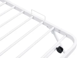 Enfant Vente-unique Lit sommier d'appoint pliant 90 x 190 cm - Métal - Blanc - ADONIS II