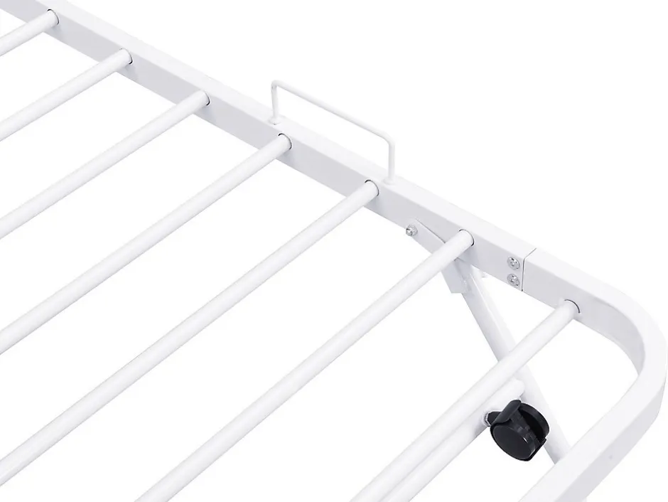 Enfant Vente-unique Lit sommier d'appoint pliant 90 x 190 cm - Métal - Blanc - ADONIS II