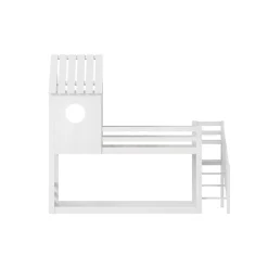 Simple Life Lit superposé, 90 x 200 cm, pour 2 enfants, avec escalier d'angle, lit mezzanine, avec fenêtre Online