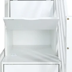 Enfant Fortuna lai Lit superposé avec échelle, toboggan, fenêtres, sécurité, cadre bois, blanc, 90x200cm