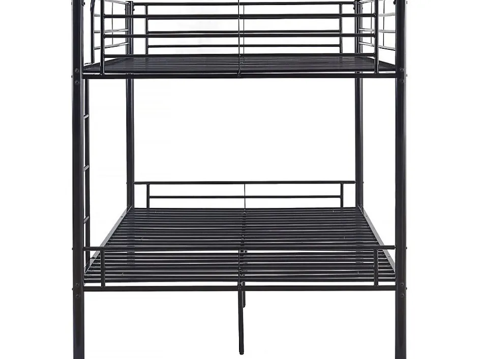 Enfant Habitat Et Jardin Lit superposé double "Adam" Sommier inclus 140 x 190 cm Noir
