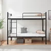 [En.Casa] Lit superposé en métal Berimma 90 x 200 cm noir en.casa Sale