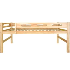Simple Life Lit superposé enfant, 2 lits simples, cadre pin massif, montage facile, naturel, 90x200 cm