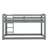 Enfant Blackcolors Lit Superposé Enfant 90X200Cm Pin Gris