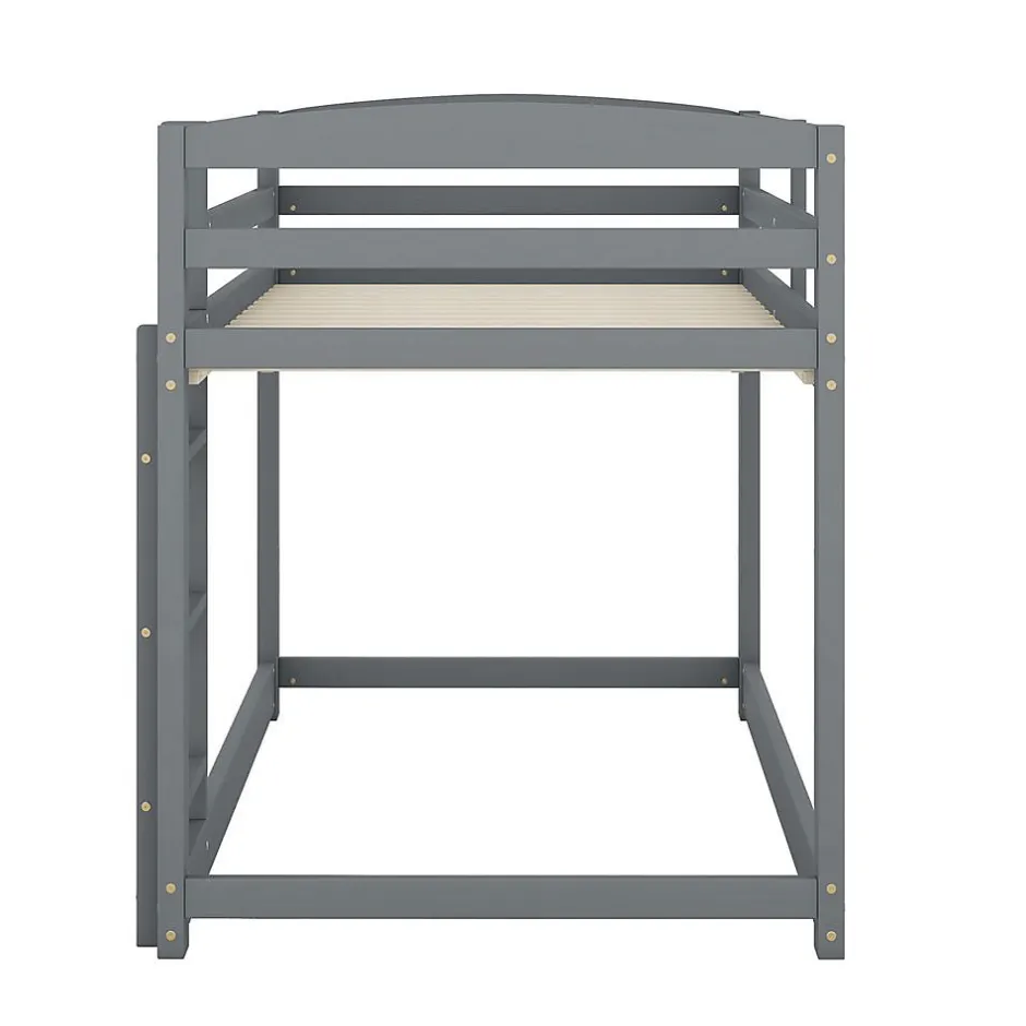 Enfant Blackcolors Lit Superposé Enfant 90X200Cm Pin Gris