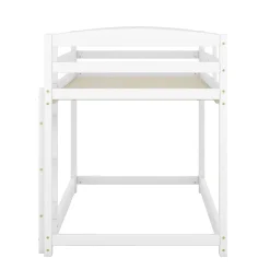 Enfant Simple Life Lit superposé pour enfants, lit cadre bois massif pin, montage facile, blanc, 90x200 cm