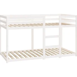 Enfant Vidaxl Lit superposé sans matelas blanc 90x190 cm bois de pin massif