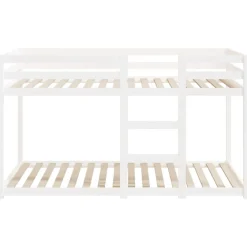 Enfant Vidaxl Lit superposé sans matelas blanc 90x190 cm bois de pin massif