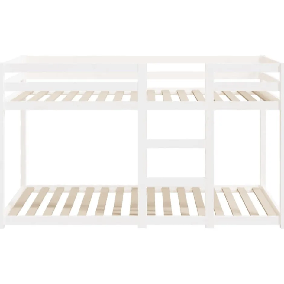 Enfant Vidaxl Lit superposé sans matelas blanc 90x190 cm bois de pin massif