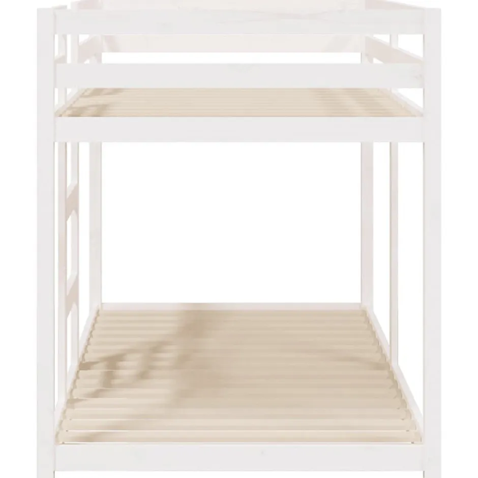 Enfant Vidaxl Lit superposé sans matelas blanc 90x190 cm bois de pin massif
