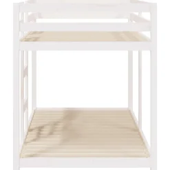 Enfant Vidaxl Lit superposé sans matelas blanc 90x190 cm bois de pin massif