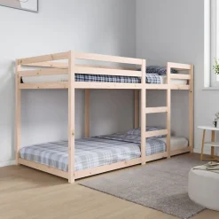 Enfant Vidaxl Lit superposé sans matelas 90x190 cm bois de pin massif