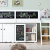 Redom Lit superposé 90x200 cm avec armoire 2 portes, tableau à craie et échelle inclinée en pin/MDF Best