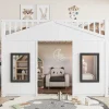 Enfant Redom Lit superposé 90x200 cm avec escalier intégré, cabane décorative et structure en pin/MDF, gain de place