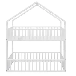 Redom Lit superposé 140x200 cm en métal avec échelle intégrée et porte ouvrante, style maison ludique Sale