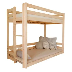 Enfant Petits-Meubles Lit superpose 90x200 au sol sommiers inclus Anaëlle Bois