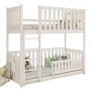 Petits-Meubles Lit superpose 90x200 au sol sommiers inclus Gabin Blanc Discount