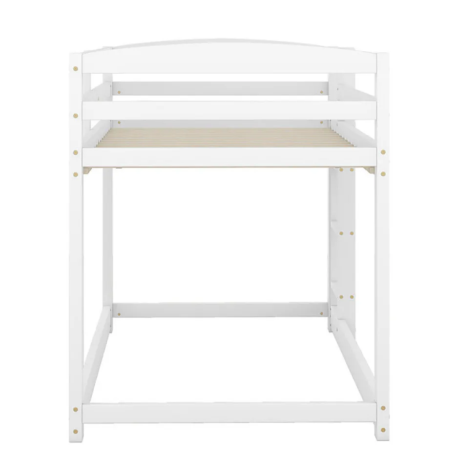 Enfant Aapaas Lit superpose 90x200 cm blanc pour enfants et adolescents avec structure en pin massif facile a assembler