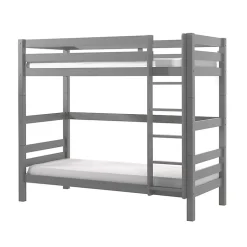 Petits-Meubles Lit Superpose 90x200 Hauteur 180 cm Sommier Inclus Vipack Pino Gris Outlet