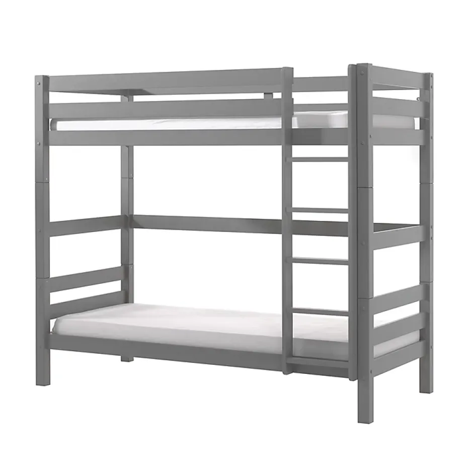 Petits-Meubles Lit Superpose 90x200 Hauteur 180 cm Sommier Inclus Vipack Pino Gris Outlet