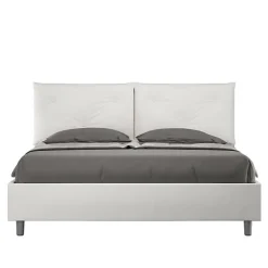 Ityhome Lit tapissé en simili cuir blanc Appia sans sommier 160x190 Online