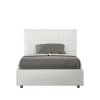 Ityhome Lit tapissé en simili cuir blanc sans sommier Mika 120x200 Sale